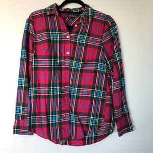 Multi colored checkered plaid shirt